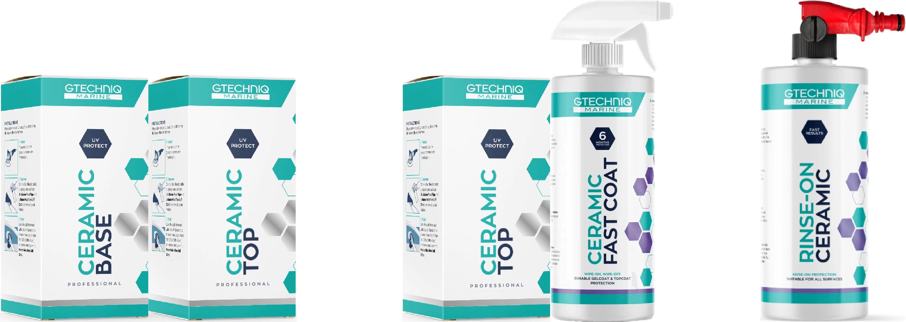 Gtechniq marine ceramic base and topcoat fast coat rinse on