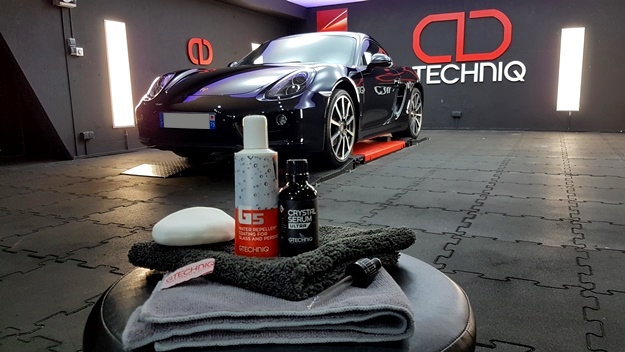 Porsche cayman polissage et protection par traitement céramique gtechniq